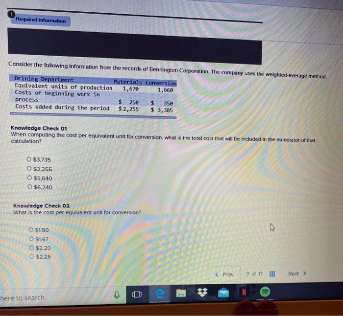 Percent Completed Units Materials Conversion Work in process, October 1 30, eee