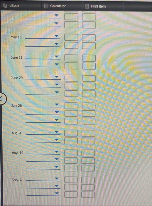 interest for Owens Co., a financial services company. Assume a 360-day year.