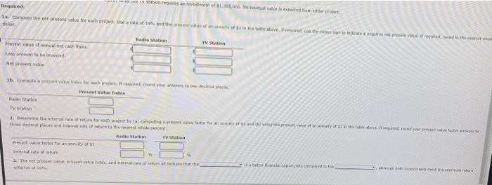 1 The management of Quest Media Inc. is considering two capital investment