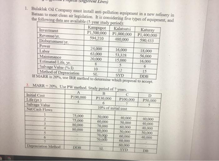 NEED HELP IN THIS ASAP *excel solution if possible ferent Lives) 1.