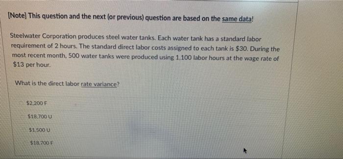  (Note) This question and the next (or previous) question are based