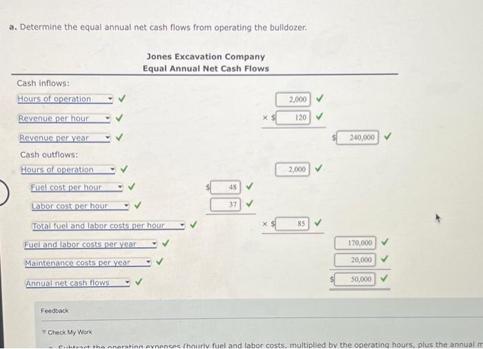 is planning an investment of $199,000 for a bulidozer, The buldozer is