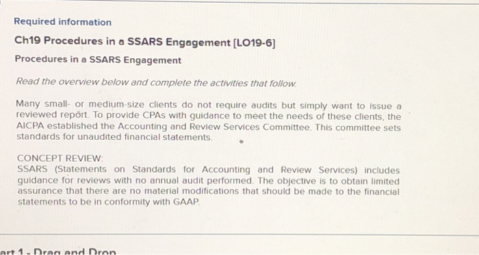 as an analyucal procedure, an other review procedure, or an inquiry of