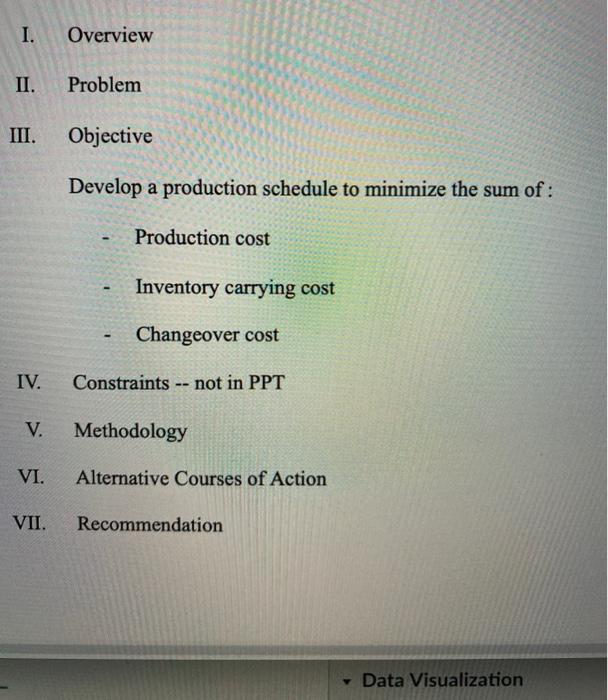 Change over Costs Buckeye Manufacturing produces heads for engines used in the