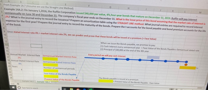  From Example 14.7 (Assume we use the Straight Line Method) Example