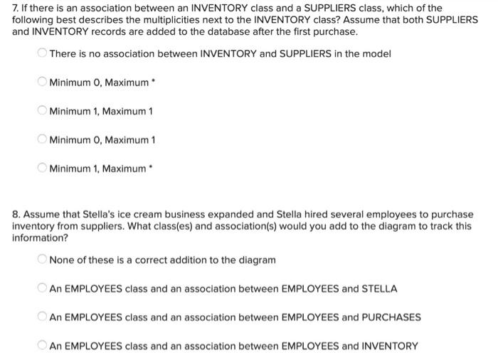  7. If there is an association between an INVENTORY class and
