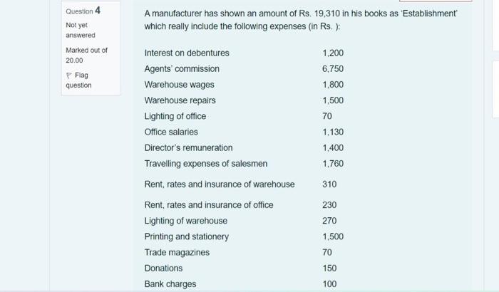 Answer fast in 5 to 10 mins please Question 4 A manufacturer