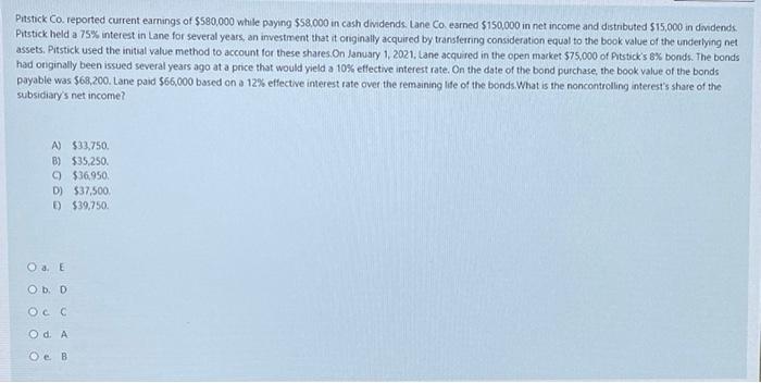  assignment due soon please need the solution ASAP. Pitstick Co. reported