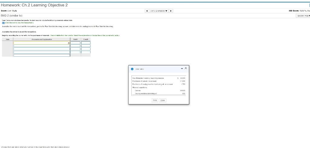 Homework: Ch.2 Learning Objective 2 Score:OVI 18 pts 20152 cm HW