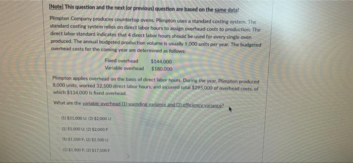  [NoteThis question and the next (or previous) question are based on