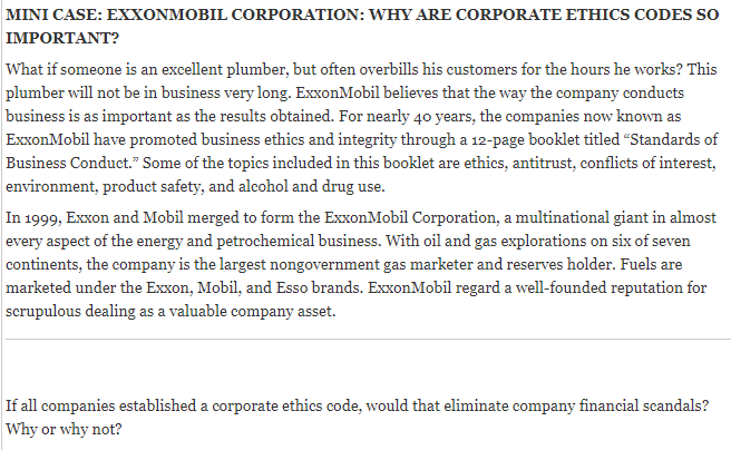 If all companies established a corporate ethics code, would that eliminate company