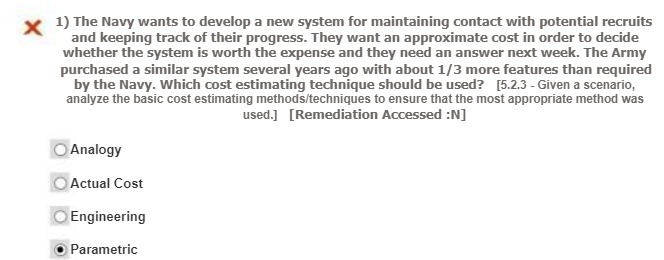  X 1) The Navy wants to develop a new system for