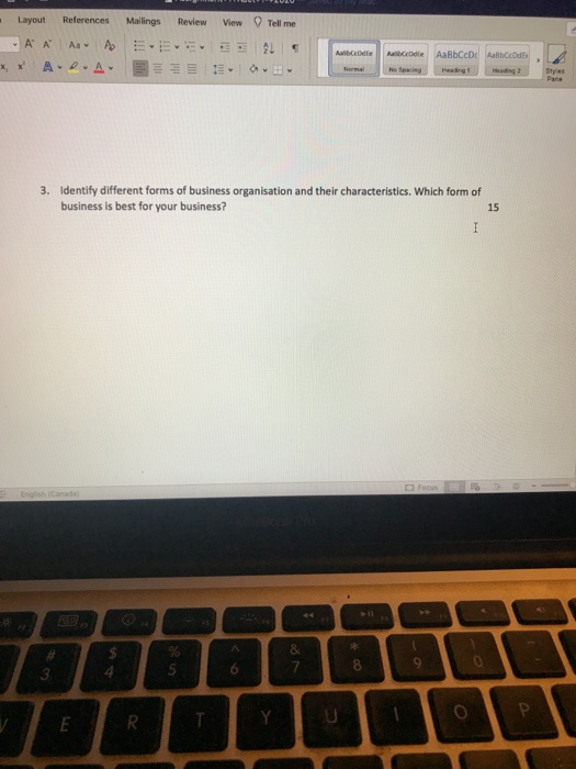  . Layout References Mailings Review View Tell me - A A