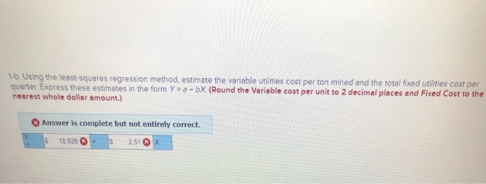 2B The Hard Rock Mining Company is developing cost formulas for management