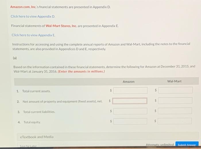 amazon file walmart file Amazon.com, Inc.'s fnancial statements are presented in