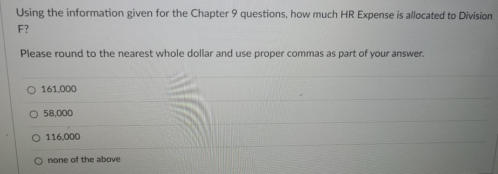 Corporate Marketing Expense is allocated to Division E? Please round to the