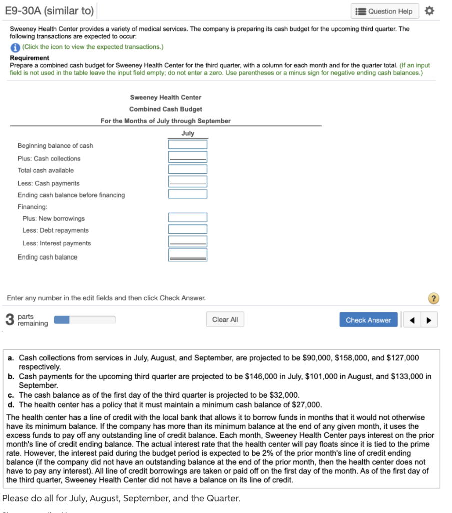  Please Answer. I need help on this question. E9-30A (similar to)