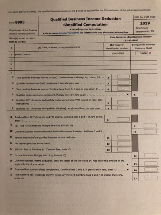 a part time to practice. Beth is single and has no dependents.