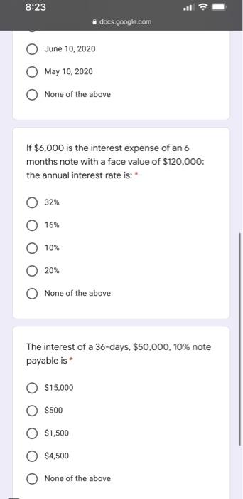 2021 July 1, 2021 None of the above The maturity date for