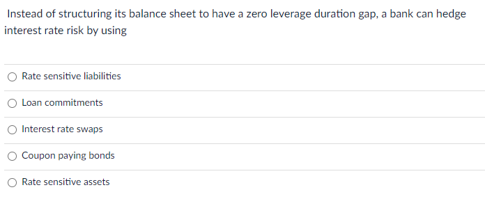 Instead of structuring its balance sheet to have a zero leverage