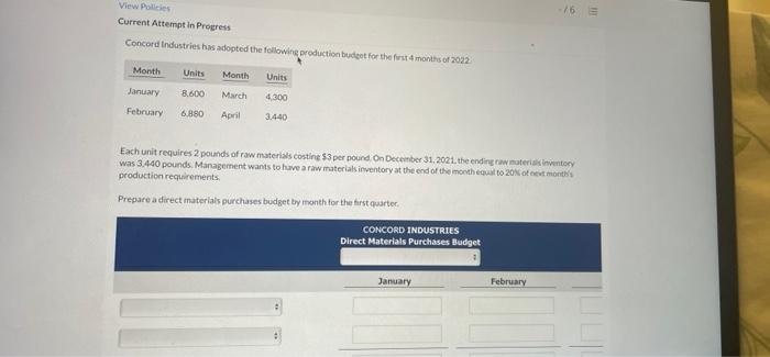  -16 View Polls Current Attempt in Progress Concord Industries has adopted
