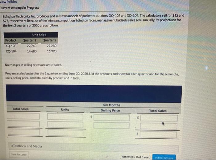  View Policies Current Attempt in Progress Edington Electronics Inc. produces and