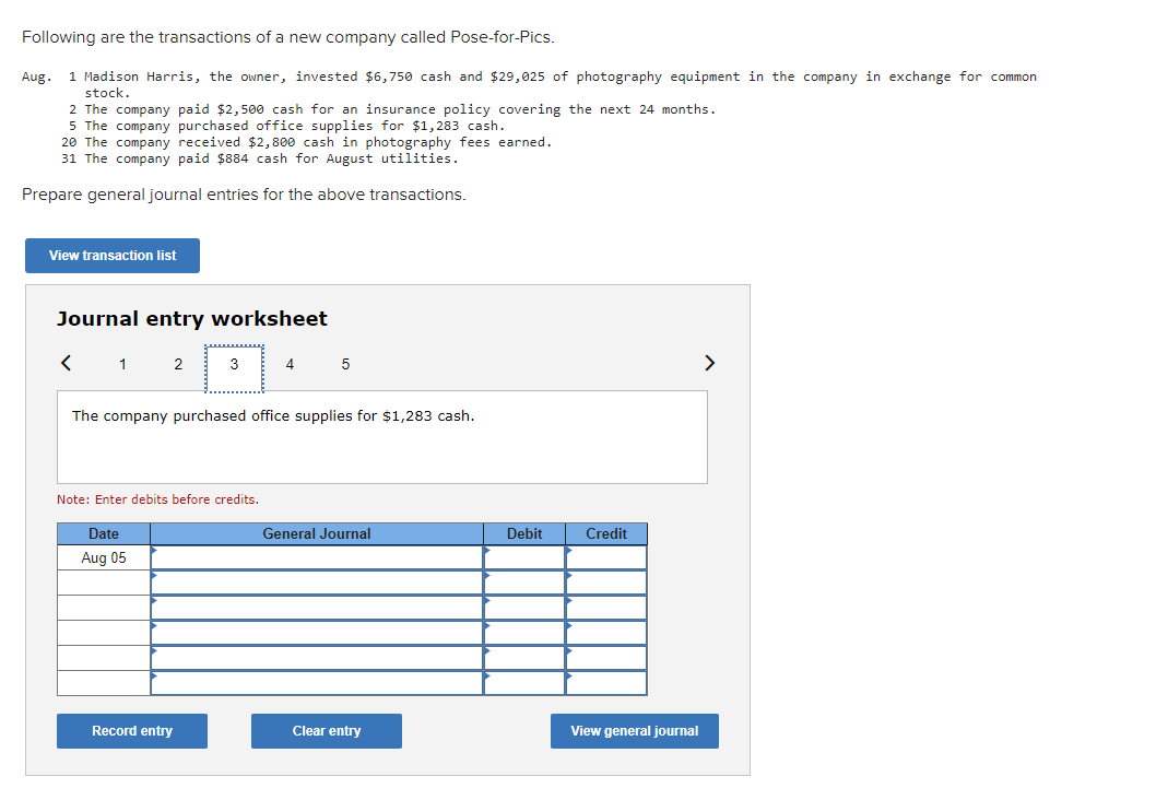 for its common stock to launch the business. On October 31, the