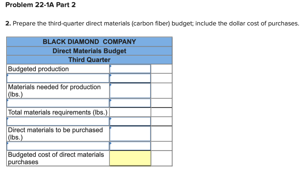 LO P1 (The following information applies to the questions displayed below.) Black