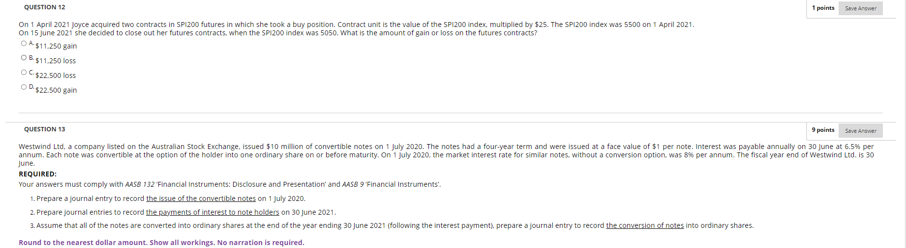  QUESTION 12 1 points Save Answer On 1 April 2021 Joyce