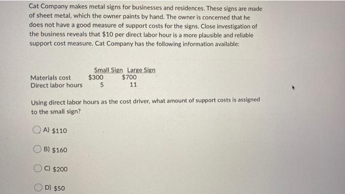 cost per patient-day C) total variable cost D) total fixed cost Cash