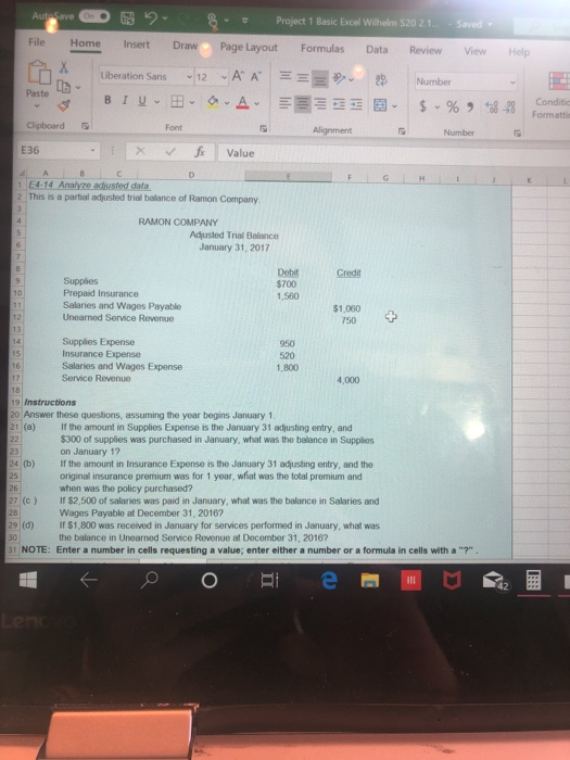  X AutoSave 6 2 Project 1 Basic Excel Wilhelm 520 2.1