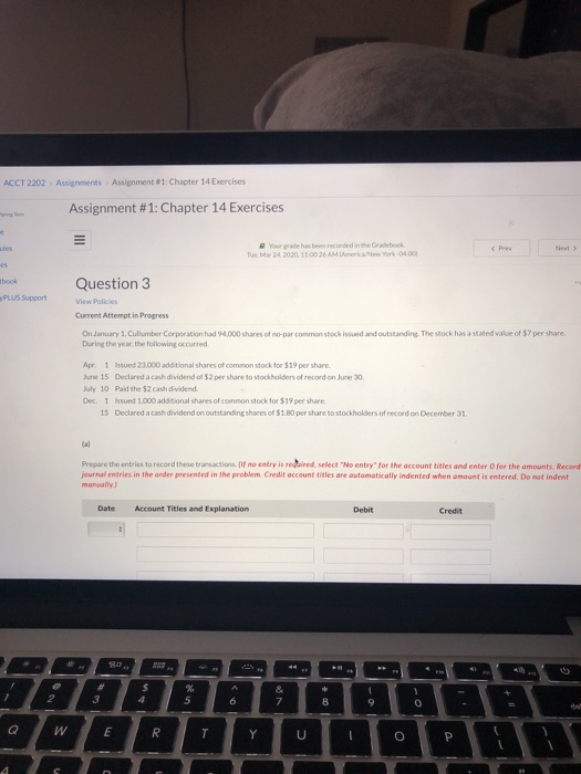  ACCT 2202 Assignments Assignment #1: Chapter 14 Exercises Assignment #1: Chapter