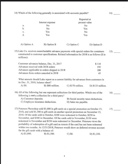 future value tables of S1 at 11% are presented below. PV of