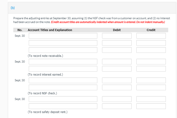 30-$18,344; Cash deposited $64,250. Checks written-$63,126. The September bank statement shows a