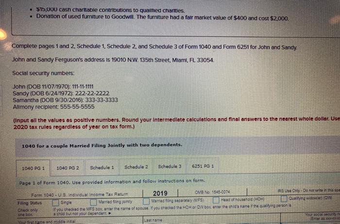 a local university earning a salary of $152,000, and Sandy worked part