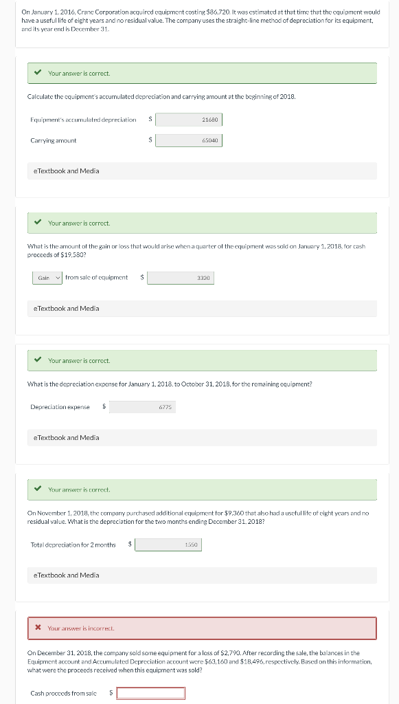  Need answer for the last question. On January 1, 2016 Crane