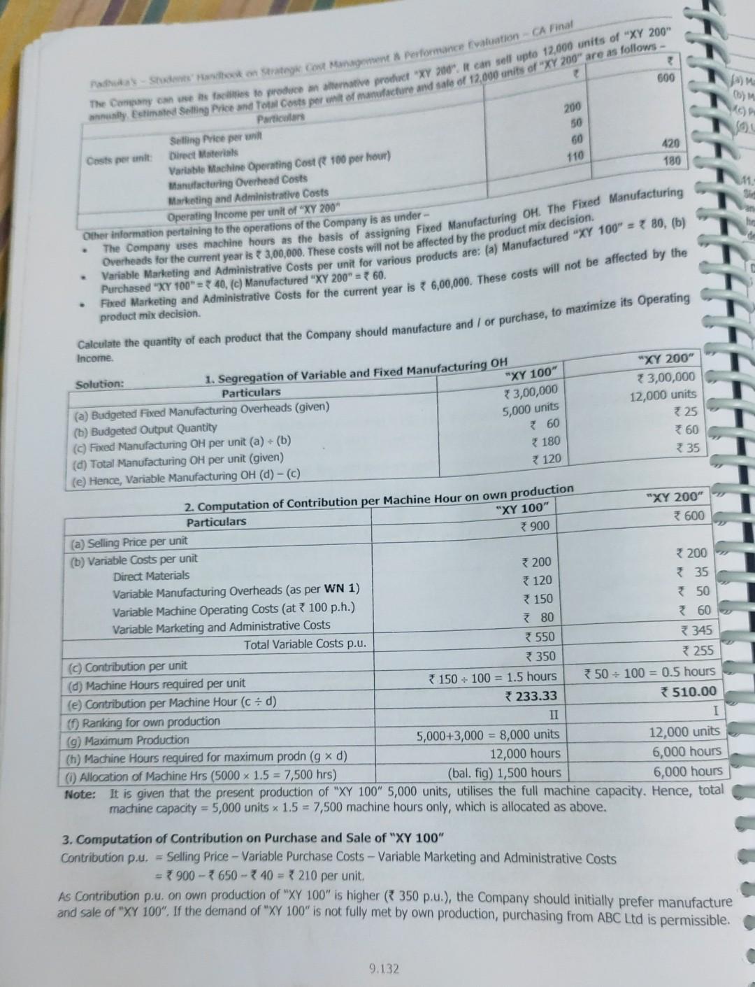 by manufacturing blades In this case, the company should purchase the Blades