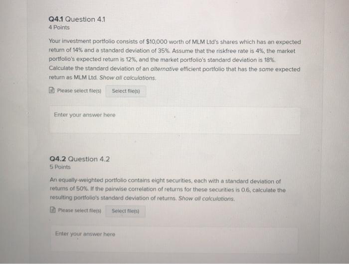 any answers will be rated immediately :) Q4.1 Question 4.1 4 Points