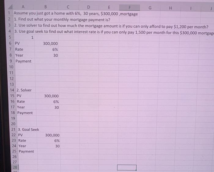  please do on exel . please also show formula B D