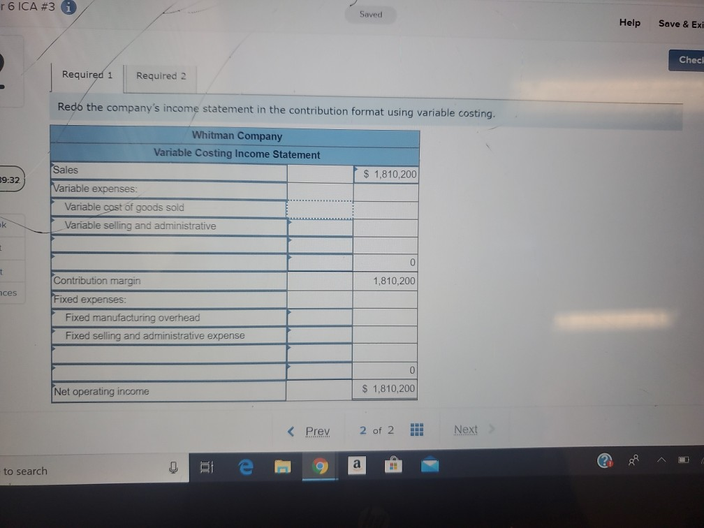 has just completed its first year of operations. The company's absorption costing