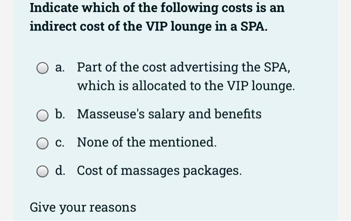 of the following costs are likely to be controllable by the chief