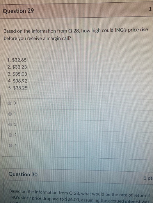 28 The following information applies to the next three questions (28-30) Suppose