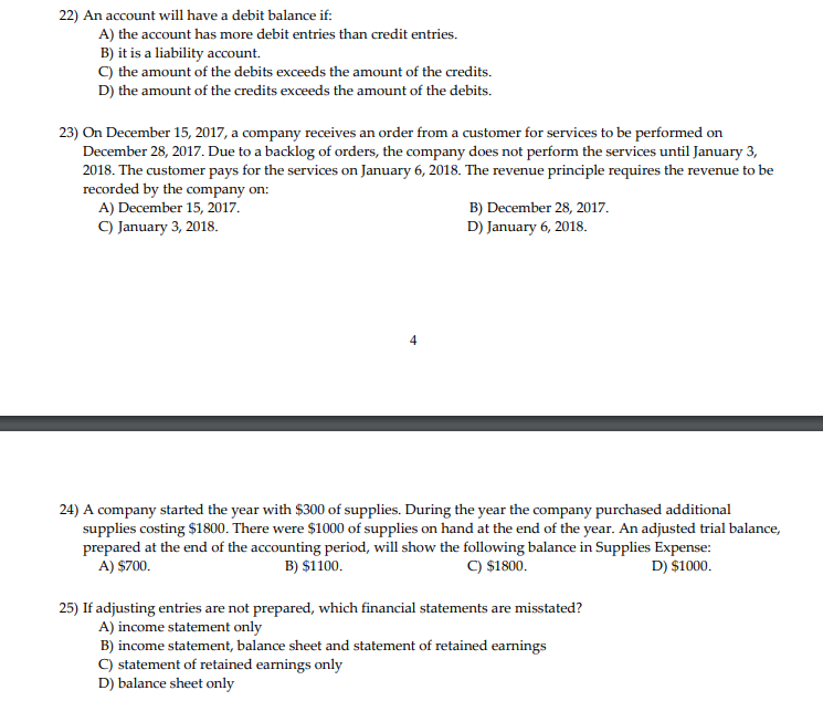 I need help in solving these. Thank you ! 22) An