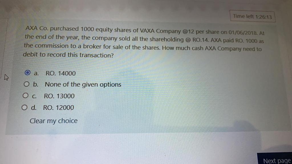 Please tell me how to answer this question Time left 1:26:13