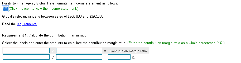 Ended March 31, 2016 Net Sales Revenue $ 317,500 Variable Costs 95,250