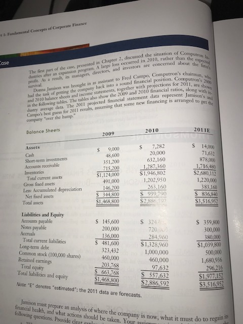  Q1: Calculate the 2011 profit margin, basic earning power, return on