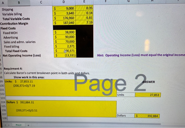 dollars, except for per unle amounts. Per unit amounts should be Lowest