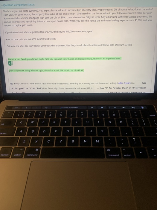 You have the following formation The house you take cont 200.000. You