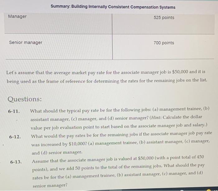 the practices that establish them. The point method system assigns point values