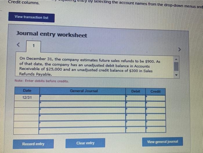 View transaction list Journal entry worksheet 1 A company uses a periodic